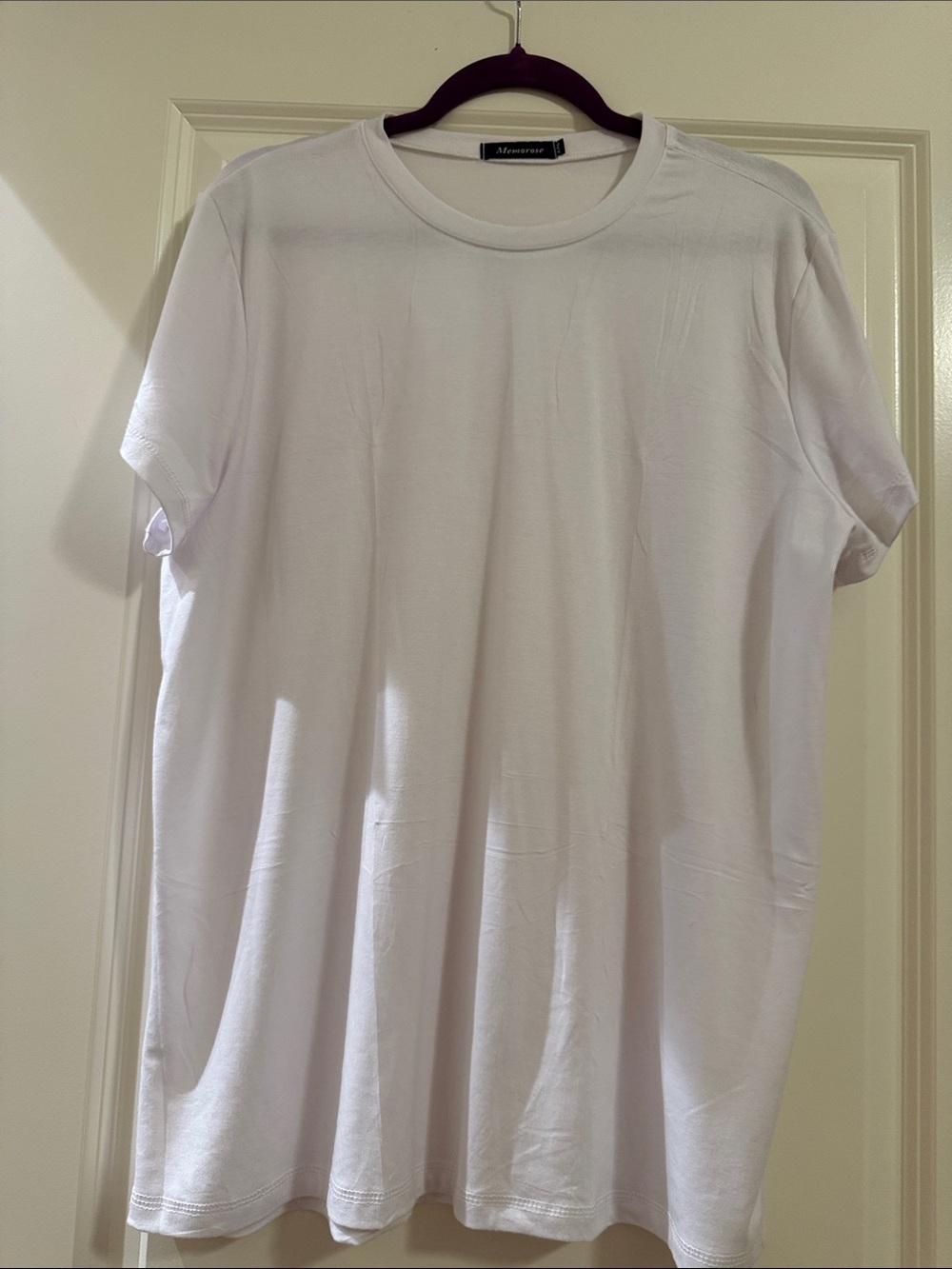 Women’s Crewneck Basic White Short Sleeve Tee
